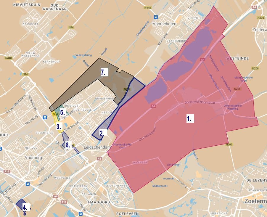 Kaart met buurten die aardgasvrij worden in natuurlijk tempo
