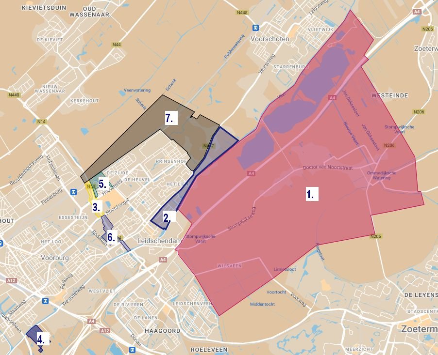 Kaart met buurten die aardgasvrij worden in natuurlijk tempo