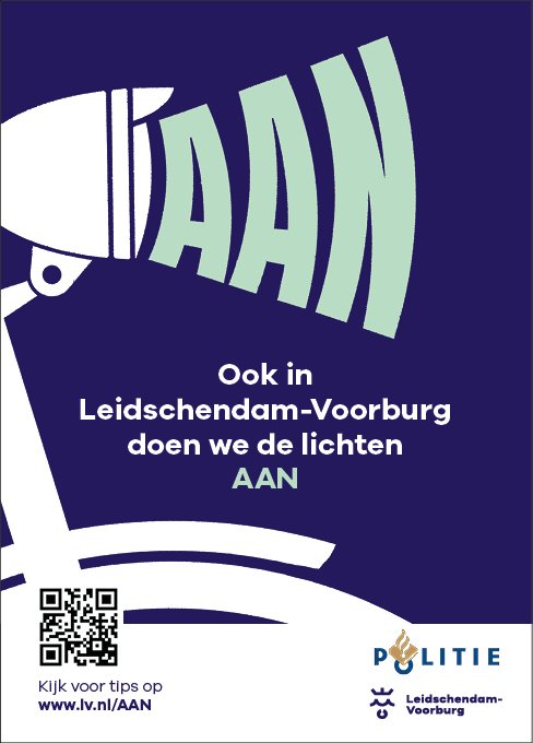 campagne fietsverlichting AAN